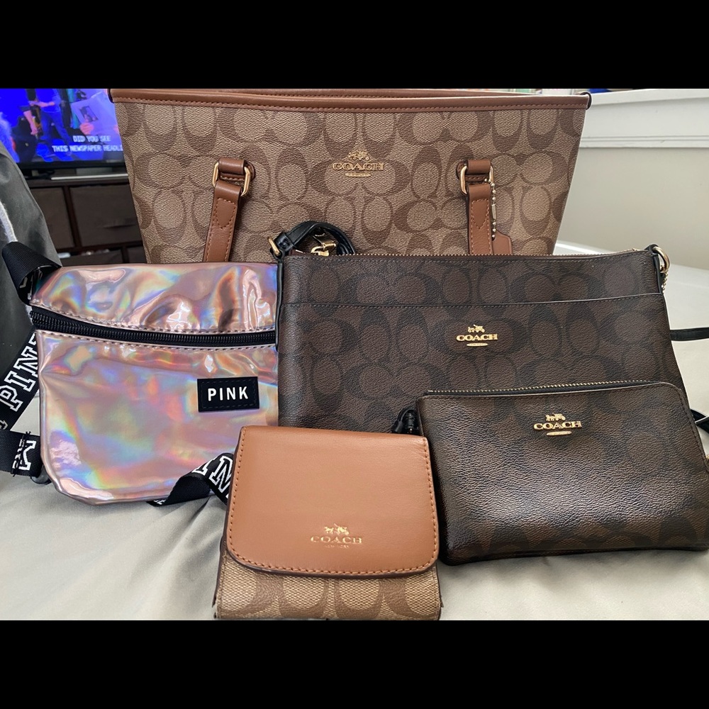All 5 purses for 350. Coach Tote, Crossbody..